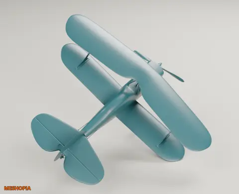 Vista de Christen Eagle II — Biplane Aircraft Mesh STL
