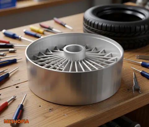Vista de Alfa Romeo — Radial-Spoke Wheel Design