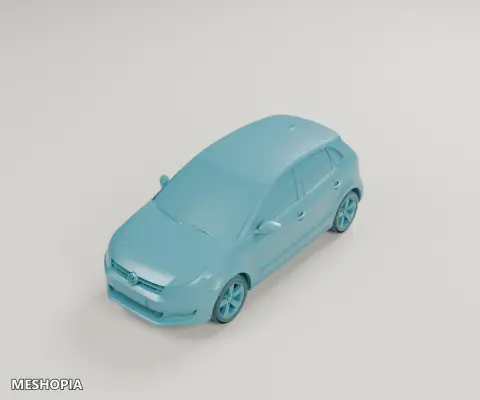 Vista de Volkswagen Polo 2010 — Detailed 3D Vehicle Model