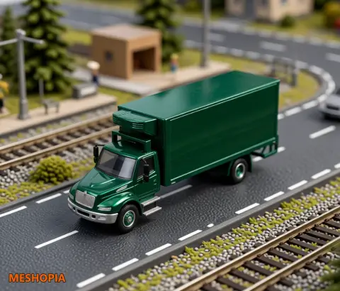Vista de International Durastar Box Truck 2002 — Native Vehicle Model