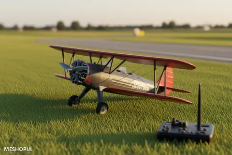 Vista de Stearman PT-17 Kaydet — 3D Printable RC Biplane