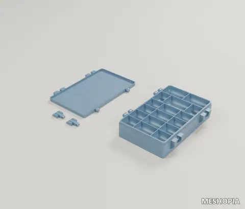 Vista de Compartment Organizer Box for RC Parts - Original and V2 3MF
