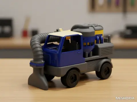 Vista de Cyber Brick Vacuum Truck Geometry Collection - Forty-Three Original STL Files