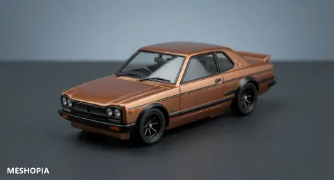Vista de Classic Nissan Skyline — Foldable STL Vehicle Model
