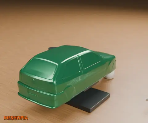 Vista de Volkswagen Gol GTI 1995 — Vehicle Body Mesh