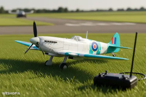 Vista de Supermarine Spitfire Mk IX & Mk XVI — 3D Printable RC Aircraft