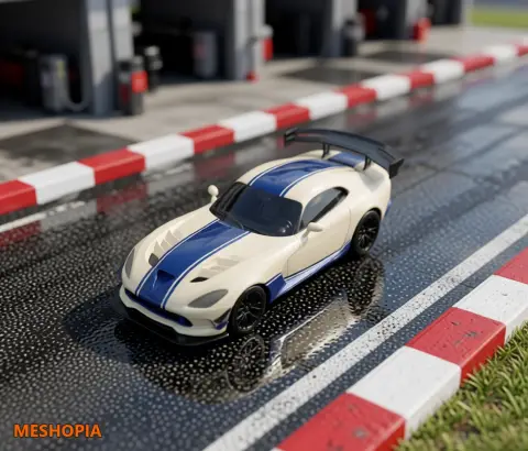 Vista de Dodge Viper ACR 2016 — Detailed Sports Car Model