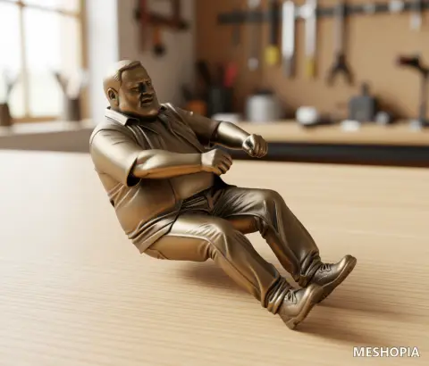 Vista de Seated Driver Figure for RC Cars and Trucks - STL