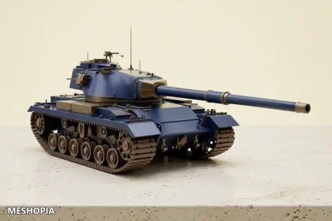 Vista de Conqueror Heavy Tank — Multipart STL Assembly Kit