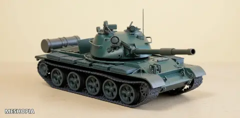 Vista de T-62 Main Battle Tank — Multipart STL Kit