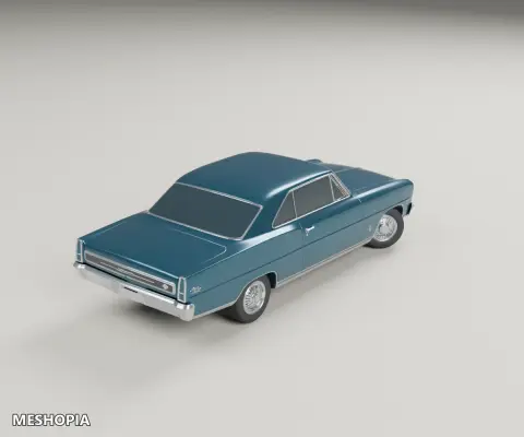 Vista de Chevrolet Nova SS 1966 — Detailed 3D Vehicle Model