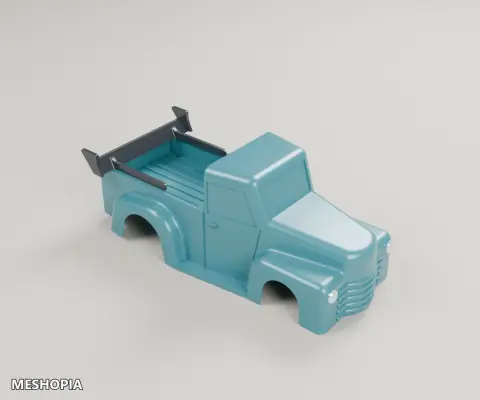 Vista de Pickup Truck Slot Car Body and Detail Kit — STL Model Package