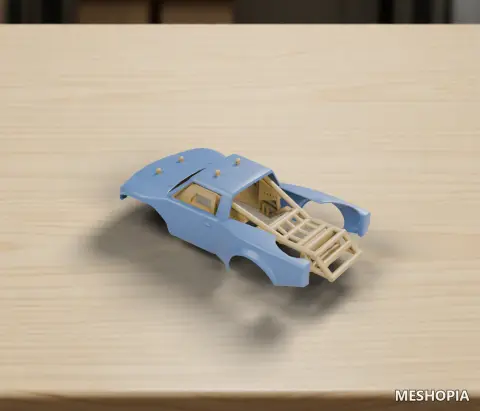 Vista de Trophy Truck Body Shell and Roll Cage - 1:24 Source Project Two 3MF Files