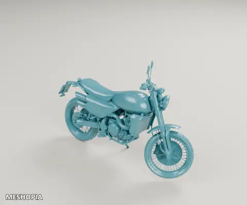 Vista de Fantic Caballero 500 Scrambler — Detailed 3D Vehicle Model