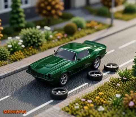 Vista de Chevrolet Camaro — Classic Vehicle Mesh