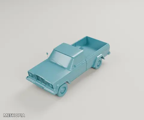 Vista de Jeep Gladiator Pickup 1962 — Detailed 3D Vehicle Model