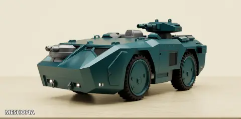 Vista de Aliens M577 Armored Personnel Carrier — Multipart STL Kit