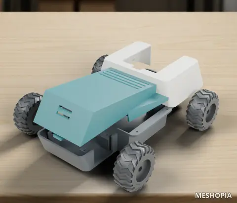 Vista de HG Smart Car V2 and V3 Body Chassis and Wheel Geometry - Twenty-Eight STL and 3MF Files