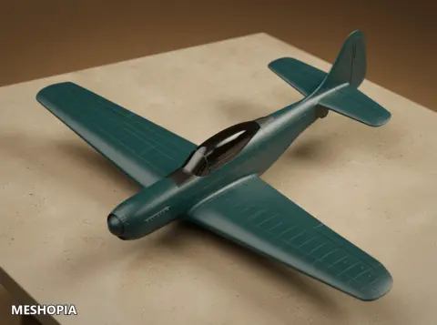 Vista de P-51 Mustang 1090 mm — Printable RC Airframe Kit