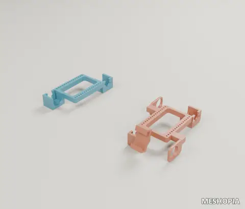 Vista de Mini RC Chassis for ESP32 DevKit V1 Projects - Two STL Layouts