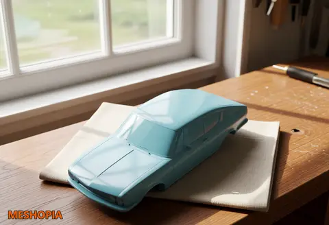 Vista de Audi 100 — Scale Vehicle Mesh