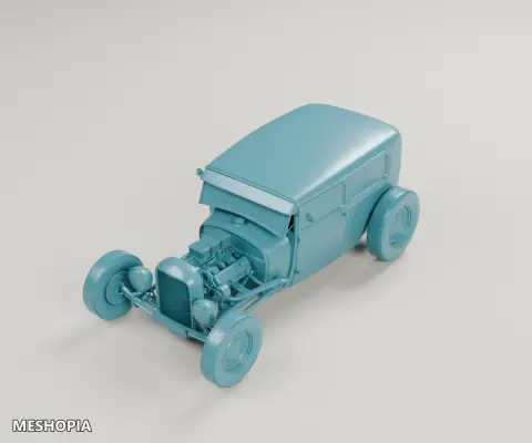 Vista de Ford Model A Hot Rod 2016 — Detailed 3D Vehicle Model