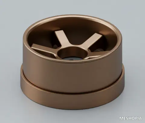 Vista de Six-Spoke Deep-Barrel RC Wheel Rims - Four STL Variants