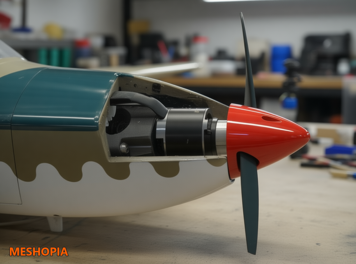 Vista de Sig Wonder brushless conversion motor mount