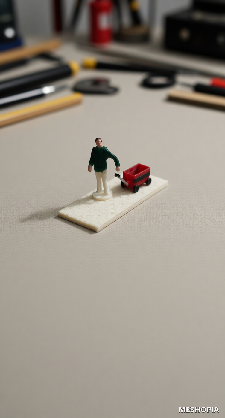 Vista de Bollerwagen (Handcart) H0 1:87 Scale Model