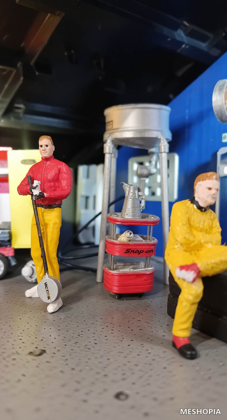 Vista de Auto Werkstatt Werkzeugwagen