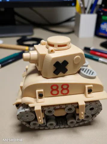 Vista de 3D-printed Alloy Slug Series Di-Cokka Tank (Remote-Controlled and Firing)