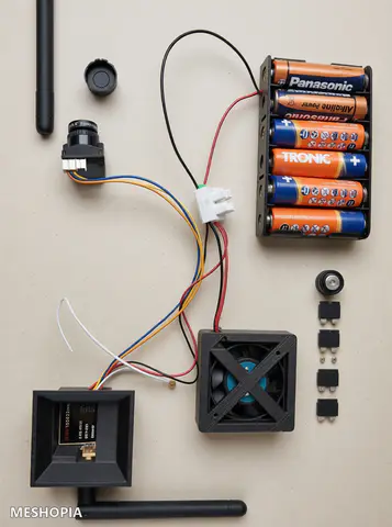 Vista de DIY VTX and fan holder