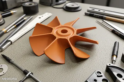 Vista de 3V DC Motor Fan