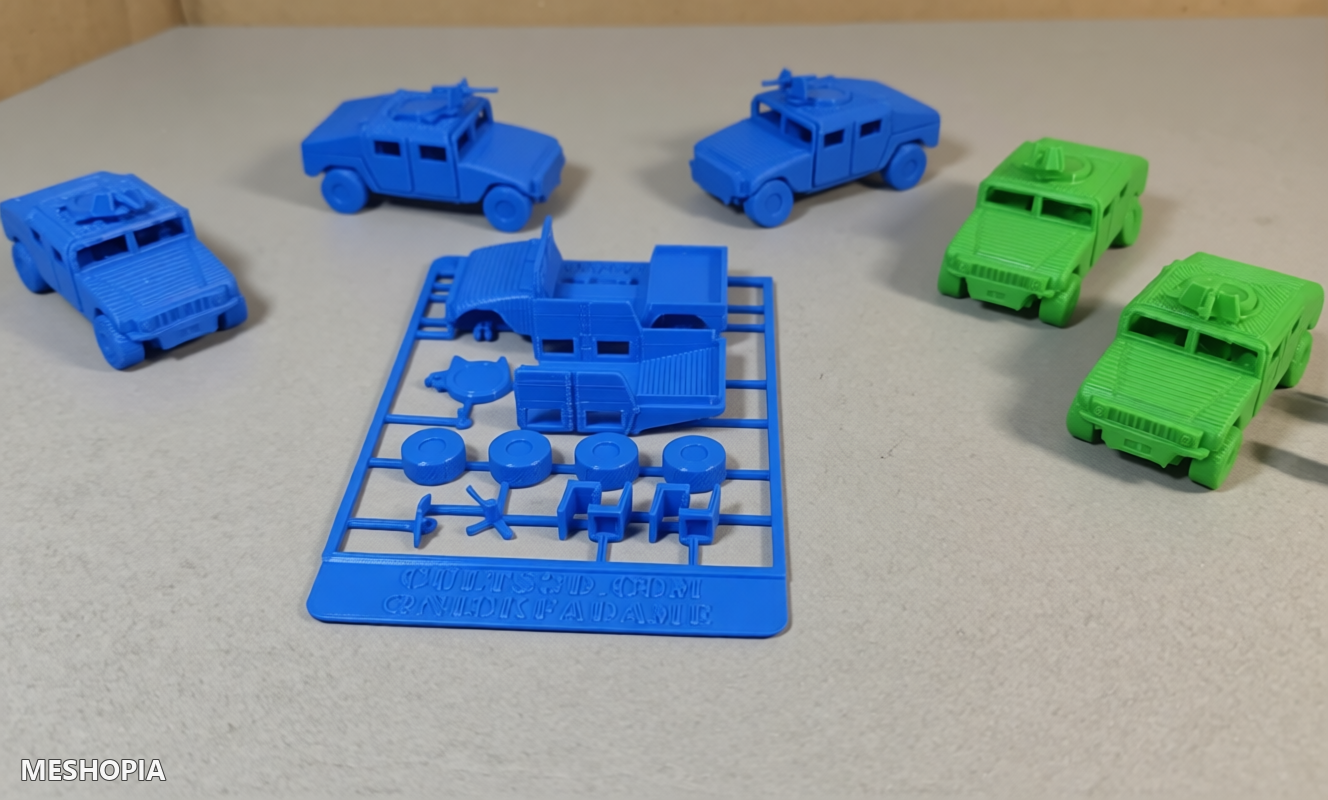 Vista de Humvee Card Model 1:100 Scale HMMWV High Mobility Multipurpose Wheeled Vehicle